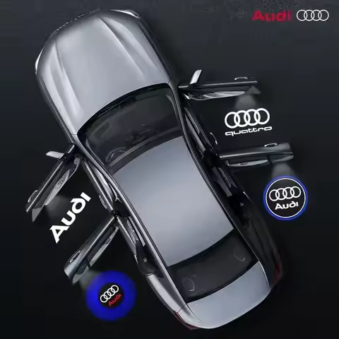 A4 Car 2025 New A4 A6 A8 For Audi Led Car Door logo Welcome Light For Audi A4 A6 B6 B7 B8 B9 A1 A3 8