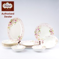 Vantage 16 Pcs Premium Porcelain Windsor Dinner Set / Oval Plate / Dinner Plate / Rice Bowl / Servin