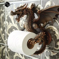 [SH] Multifunctional Tissue Storage Dragon Tissue Roll Dispenser Wall Mounted Toilet Paper Holder De