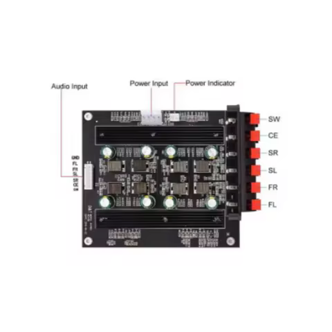 TPA3116 5.1 Digital Sound Amplifier Audio Board Amplificador 50Wx4 100Wx2 Speaker PowerAmplifier DIY