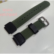 HIJAU Nylon strap Casio Canvas Watch strap 18mm AE-1000 AE-1200 AE-1300 Army Green