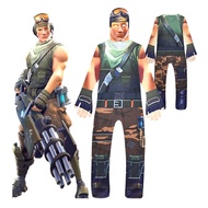 Ready Stock Child Kids Boys Fortnite Cosplay Costume Jumpsuit Halloween Fancy OR