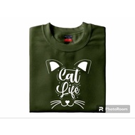 CAT LIFE TSHIRT UNISEX COTTON