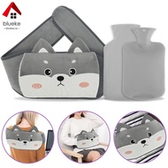 Hot Water Bag 1L Rubber Hot Water Bottle with Waist Cover Wearable Hot Water Bottle Soft Plush Wrap Around Hot Water Bottle Belt for Neck SHOPCYC1017