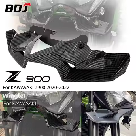 BDJ Z900 Motorcycle Winglet Aerodynamic Wing Kit Spoiler Carbon Style Front Fairing Lower Cover For 