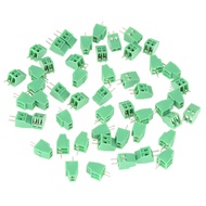 Green Terminal Block Connector /set 2 Pin 2.54mm Pitch Green PCB Screw Terminal Block Connector