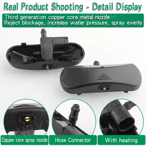 2Pcs Heated Wiper Washer Nozzle Jet for Audi A1 A2 A3 A4 B6 B7 A6 C5 C6 A7 A8 D3 RS4 Q2 Q3 Q5 Q7 Car