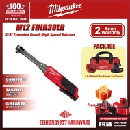 MILWAUKEE M12 FHIR38LR FUEL 3/8'' Cordless Extended Reach High Speed Ratchet 47Nm M12FHIR38LR