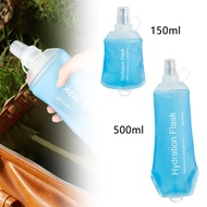 1Pcs Climbing TPU Folding Water Bottle Soft Flask Blue Sport Water Bottle Water Bag Hydration Pack 5