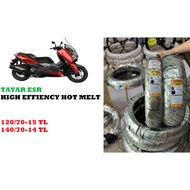 YOSUN TAYAR ESR 14 INCI 15 INCI XMAX250 SYM HUSKY 300 ZONTES 350E 120/70-15 140/70-14 TL Automotive 