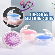 Silicone Scalp Hair Washing Massager Brush Shampoo Massage Brush Soft Bath Hair Comb Anti-Hair Loss 