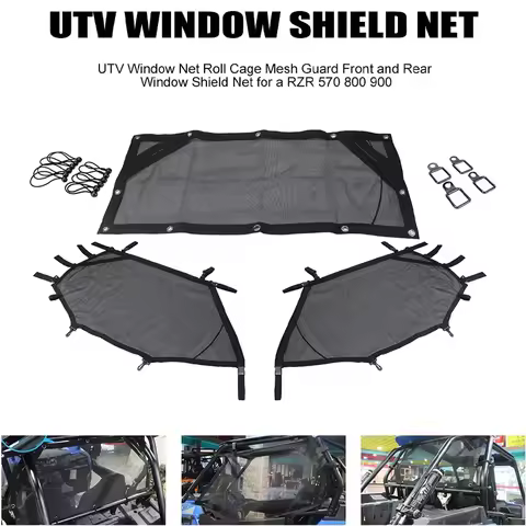 For RZR XP 1000 Cage Race Net UTV Mesh Rear Side Panel Window Shade Net For Polaris RZR 570 800 1000
