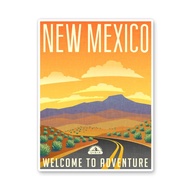 Squiddy New Mexico Travel Poster Style - Vinyl Sticker Decal for Phone, Laptop, Water Bottle (3" hig
