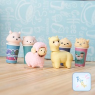 3D Alpaca Cup Eraser Setip Eraser Cute cartoon character sheep llama ilama