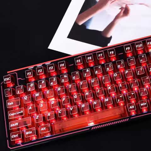 Red flame dragon keyboard keycap PC material original factory height adaptation ATK68/wooting60he/75