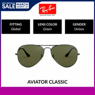 Ray-Ban AVIATOR LARGE METAL  RB3025 004/58  Unisex Global Fitting  POLARIZED Sunglasses  Size 58mm