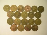 AX467 中華民國43年四十三年 大伍角 銅幣20枚壹標 如圖