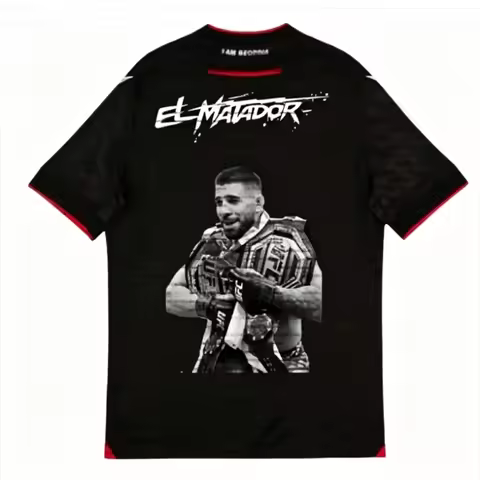 Summer New Ilia Topuria MMA Football Jersey Shirt Men's Oversized Fitness Training Breathable Casual