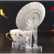 Imported Coffee Cup Plate Holder Porcelain Plate Disc Cup Plate Set Bracket Acrylic Display Rack Eur