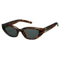 Non-polarized sunglasses cat-eye style narrow frame Korean European minimalistfuturistic YK2 unisex 