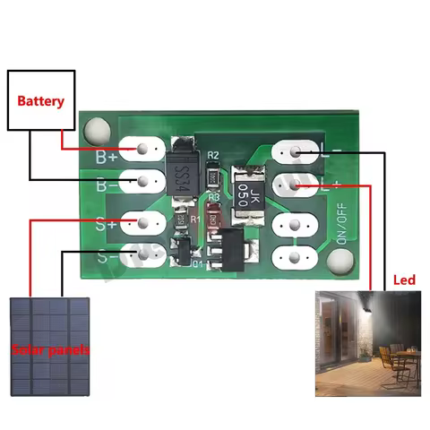 Automatic Solar Panel Battery Charger Board Night Light LED Control Switch Garden Street Light 3-24V