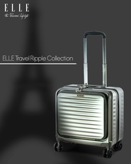 ELLE Travel Ripple Collection กระเป๋าเดินทางคอมพิวเตอร์ล้อลากขนาด 16"นิ้ว ถือขึ้นเครื่องได้ 100%โพลีคาร์บอเนต(PC) ซิปคู่ความปลอดภัยสูงล้อหมุน 360องศา