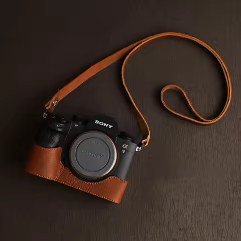 Roadfisher Real Leather Camera Bag Protect Case Cover Base Strap Neck Belt For Sony A7M4 A1 A7S3 A9 
