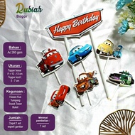 Racing Car Character cake Topper Children's Birthday Tart cake Topper 314 McQueen Cars