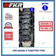 FKR TYRE TAYAR 17 SAFARI X (MOTO CROSS) Tube Tyre 70/100-17 Tayar Cross (BUNGA KASAR TAYAR OFF-ROAD 