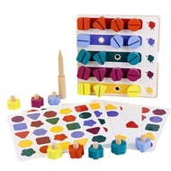 Screw Jigsaw Pegboard Stacking Toys For Toddlers STEM Color Sorting Learning Games Montessori Toys F