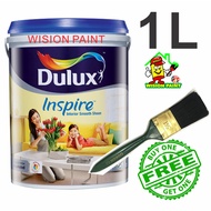 🔥READY STOCK🔥 1L ICI DULUX Inspire Interior Smooth Sheen ( FREE 1.5" BRUSH ) Finish Paint Cat Dalam Rumah