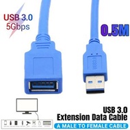 屯團百貨 - [50cm] 藍色USB3.0公對母延長線 USB公母加長線 [平行進口]