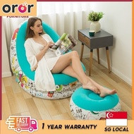 OROR  Inflatable Sofa Foldable Inflatable Lazy Sofa Outdoor Sofa Chair with Pedal Sofas d12