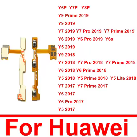 Volume Power Flex Cable For Huawei Y5 Y6 Y7 Y9 Prime Lite Pro 2017 2018 2019 Y6P Y7P Y8P Switch Key 