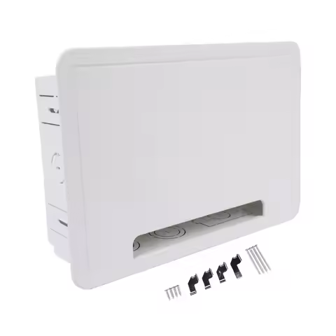 AP01 9" in-Wall Media Box Recessed TV Outlet & Network Enclosure For Roku, Apple TV