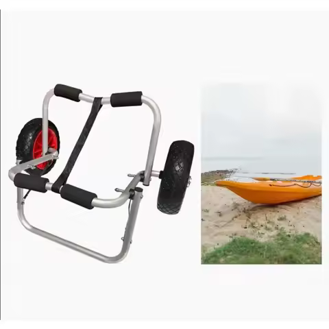 Foldable Kayak Cart Dolly Canoe Trolley Wheels Paddleboard Aluminum Alloy Carrier Cart Boat Kayak Ca