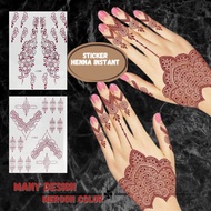HENNA INSTANT INAI TATTOO STIKER MEROON INAI PENGANTIN / TUNANG / NIKAH / RAYA