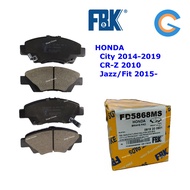 FBK HONDA City T9A 2014 Front (Depan) Disc Brake Pad CR-Z SZT Insight TM8 Jazz T5A FD5868MS
