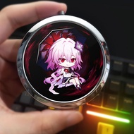Honkai Star Rail HSR round mirror with thermal printing of characters Fadeon, Hanabi, Herta, Evernig