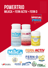 POWERTRIO FERN D 60’s Vitamin D3 + Fern Activ (Multivitamins) + Milkca (Calcium from RealMilk) I-Fer