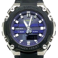 卡西歐 G-SHOCK 手錶 GST-B600A-1A6 G-STEEL G-Steel 小巧迷你尺寸男女通用款 Tough Solar 太陽能動力藍牙手機連接雙 LED 燈黑色紫色款，2024 年 