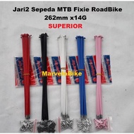 Promo Spoke Bike Spokes 26 MTB Fixie Black Iron Superior COD