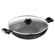 TEFAL Unlimited Black IH Chinese Wok 36cm w/Lid