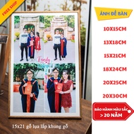 Mirror Wooden Frame Photo 15x21 - 18x24 - 20x25 - 20x30cm - Super Glossy Photo Frame Picture Frame