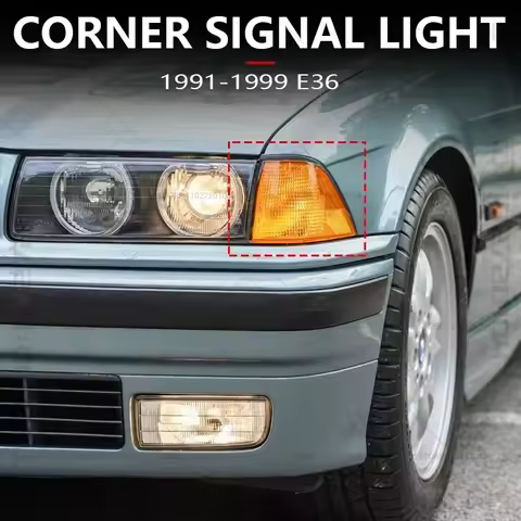 for 1991-1999 E36 BMW 318i 318ti 320i 325i 328i M3 4DOOR Car Corner Turn Signal Light White Yellow G