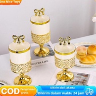 Vintage Gold Plated Candy Jar Spice Jar Storage Jar Luxury Plastic Snack Jar/ Covered Plastic Jar Ho