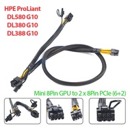 Mini 8Pin GPU to Dual 8PIN PCI-E VGA Power Cable HPE ProLiant DL580G10 DL380G10 DL388G10. Powering V