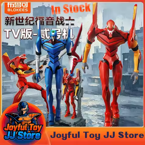 In Stock Blokees Evangelion Legend Edition - EVA-00 EVA-02 PROTO TYPE TV Ver. Poseable Model Kits Ac