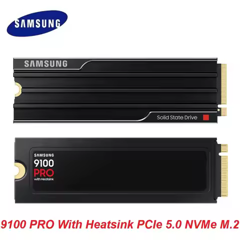 SAMSUNG SSD 9100 PRO with Heatsink 4TB PCIe 5.0x4 M.2 2280 Best for AI Computing Gaming and Heavy Du