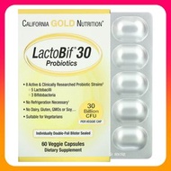 CALIFORNIA GOLD NUTRITION - 300億60粒LactoBif特強護腸益生菌素食膠囊 乳酸桿菌 雙歧桿菌 消化吸收 腸胃 免疫健康 平行進口(參考效期:01/2027*)
